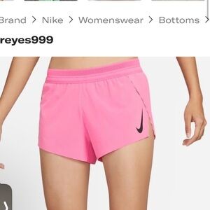 Nike aeroswift pink pleated running shorts size xl new with tags